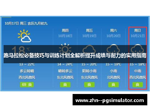 跑马拉松必备技巧与训练计划全解析提升成绩与耐力的实用指南